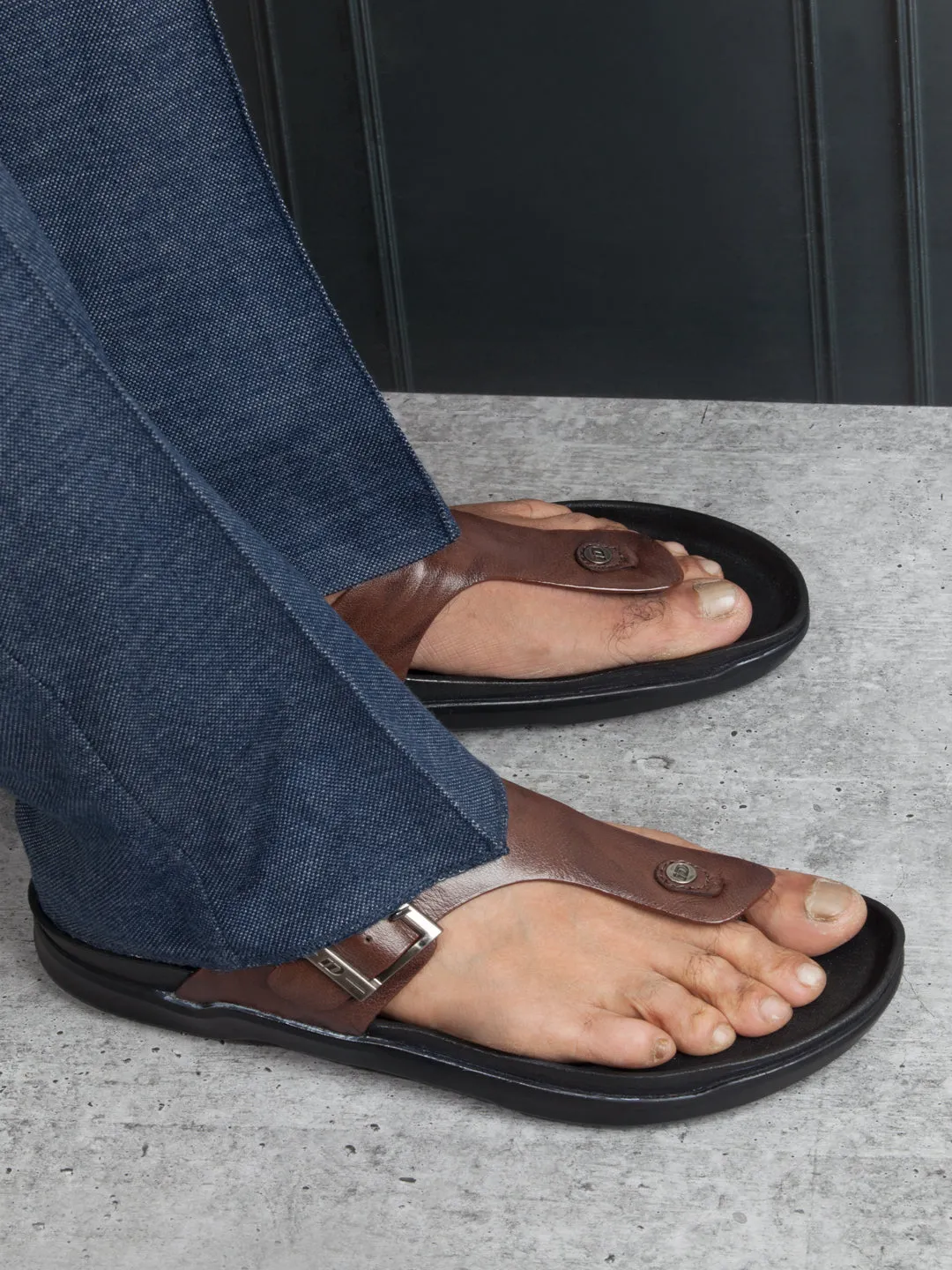 Men's Brown Thong Sandal (ID4226)