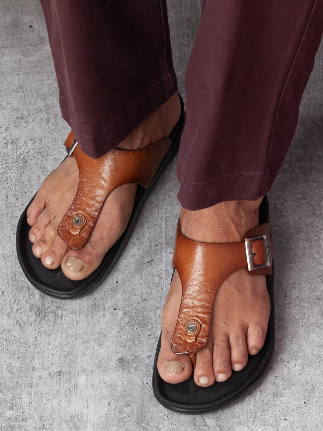 Men's Tan Thong Sandal (ID4226)