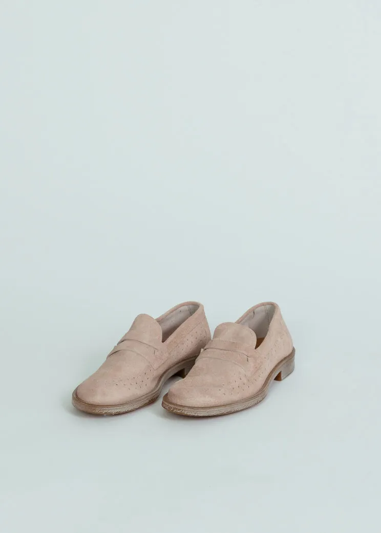 MOMA Light Pink Suede Loafer