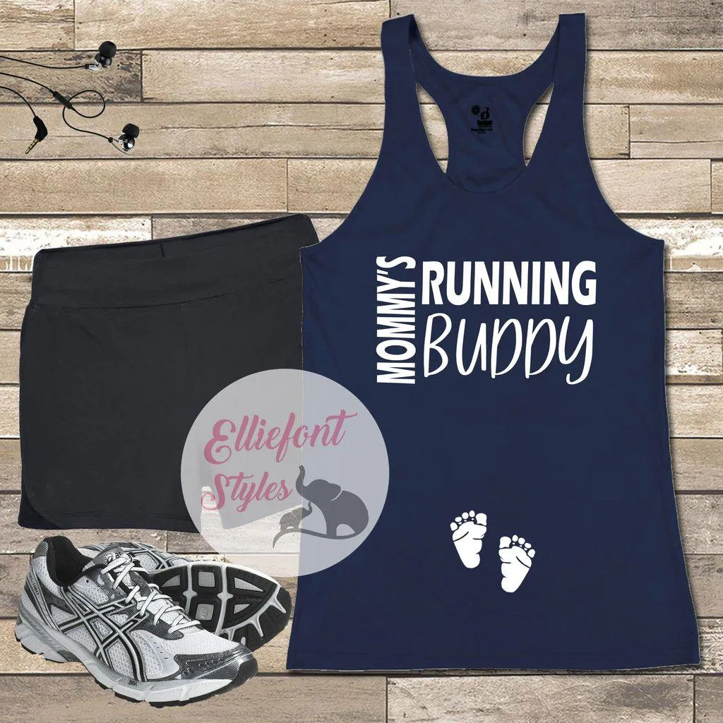 Mommy's Running Buddy Pregnancy Announcement Shirt