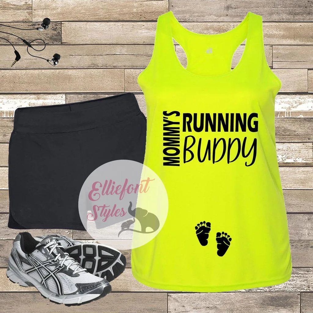 Mommy's Running Buddy Pregnancy Announcement Shirt