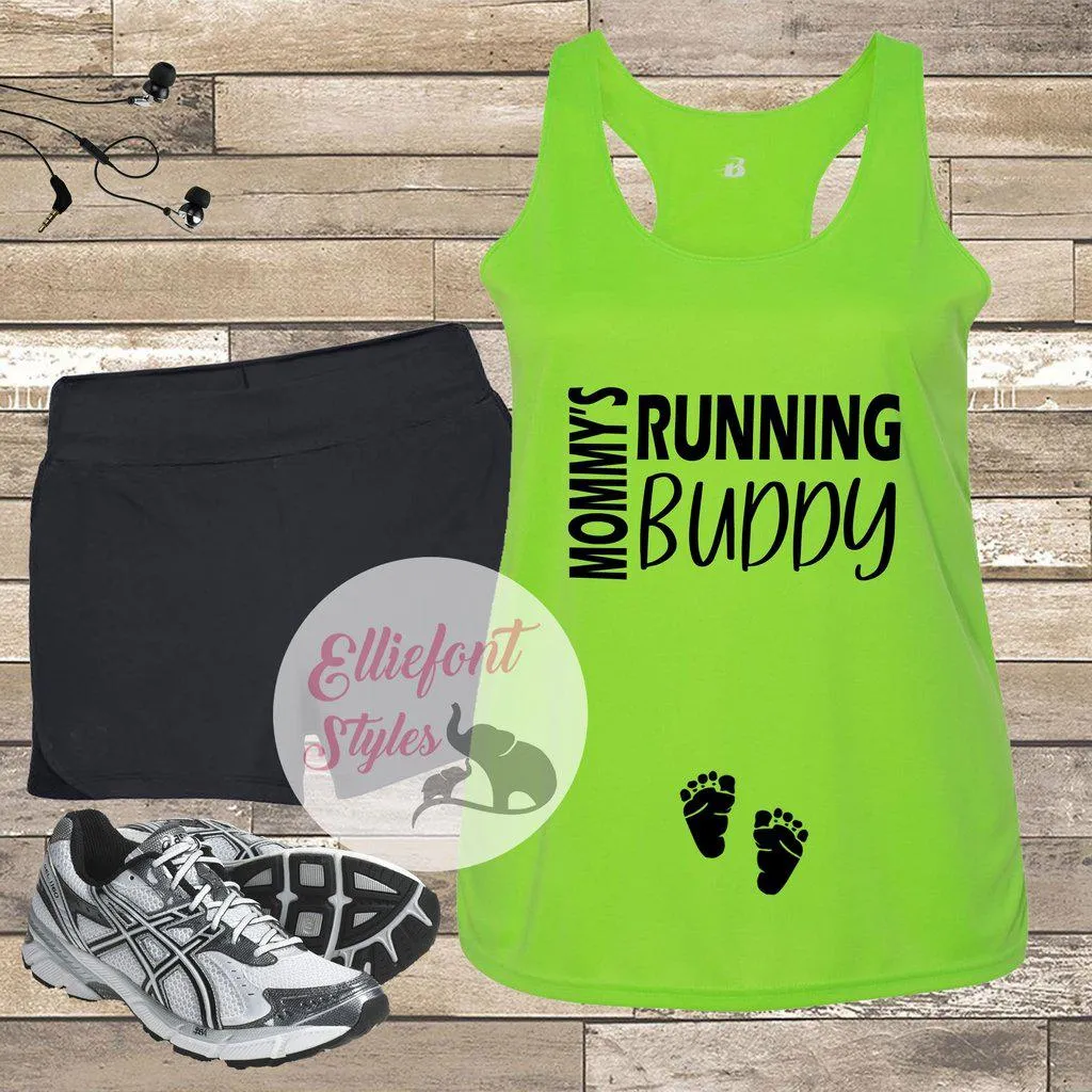 Mommy's Running Buddy Pregnancy Announcement Shirt