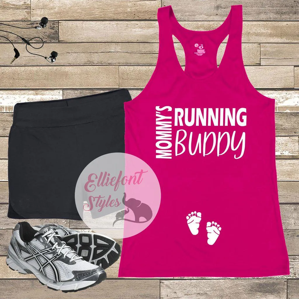 Mommy's Running Buddy Pregnancy Announcement Shirt