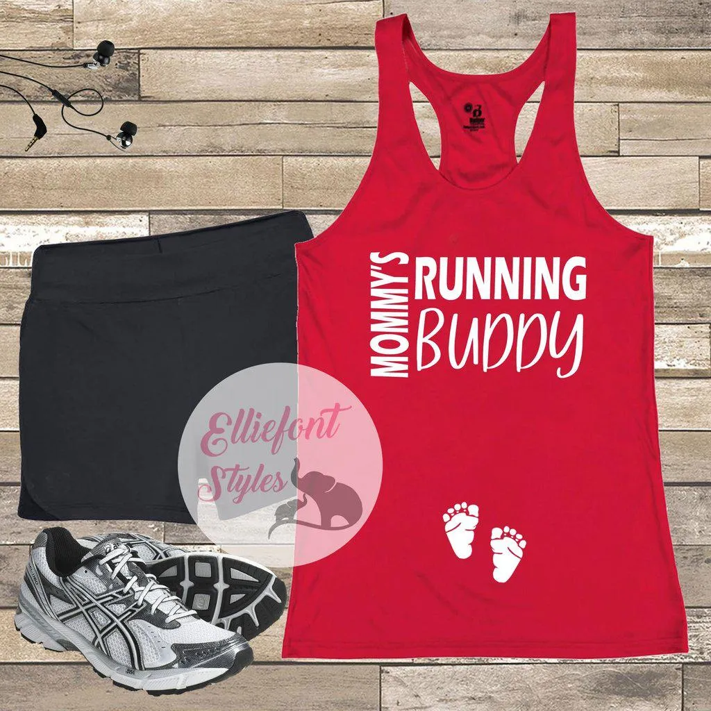 Mommy's Running Buddy Pregnancy Announcement Shirt