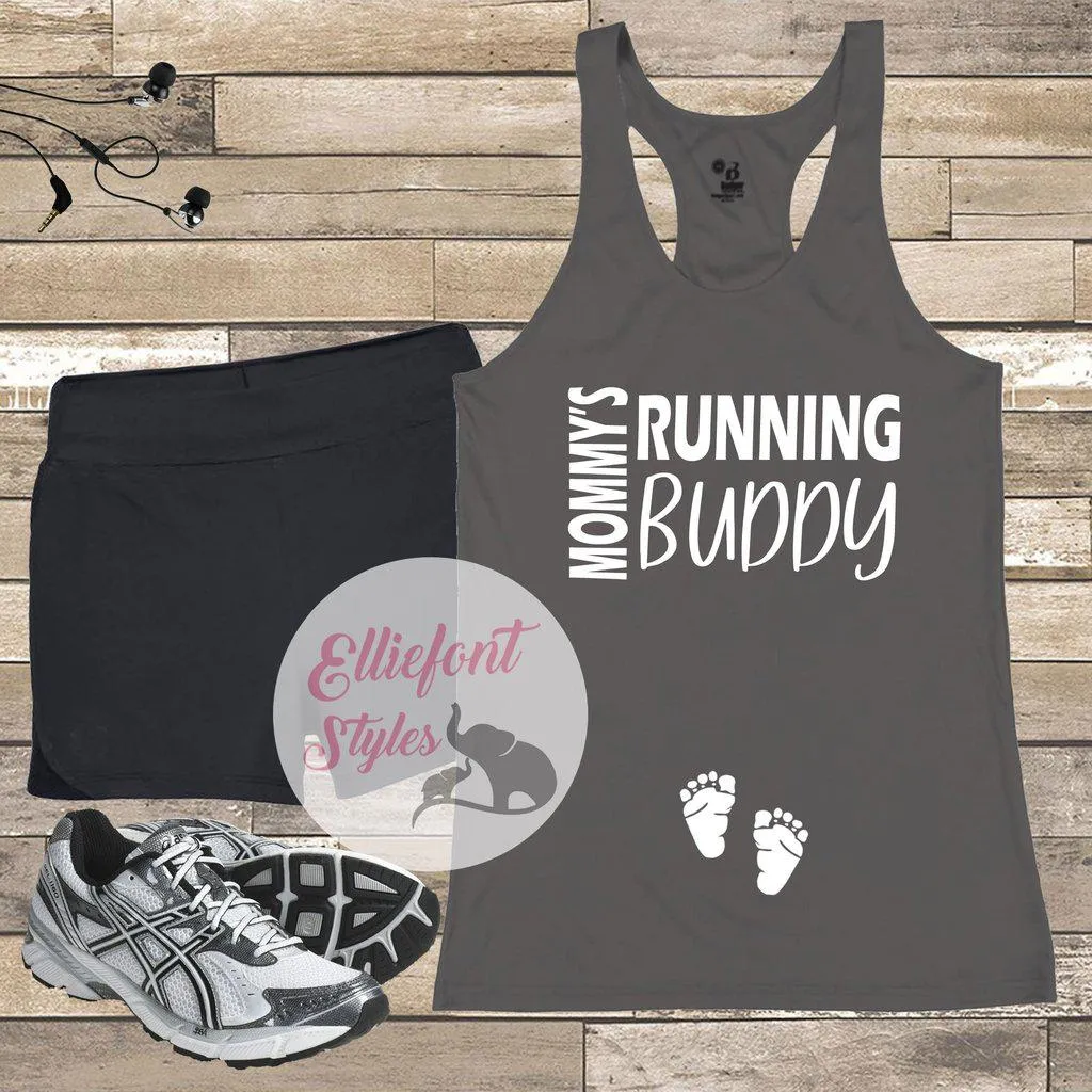 Mommy's Running Buddy Pregnancy Announcement Shirt