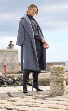 Oversized Grey Wool Blend Coat by Vogue Williams