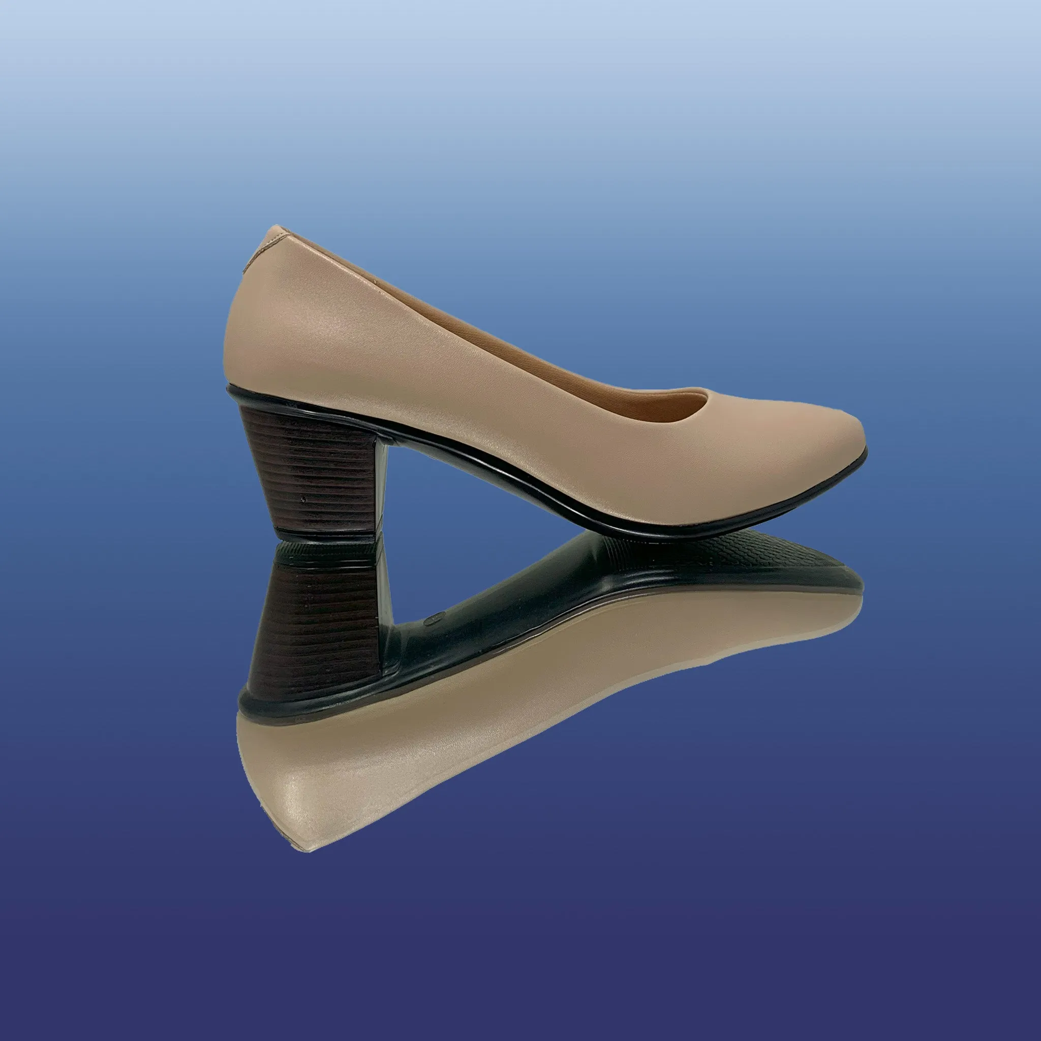 Radiant Beige Block Heel Pumps 👠