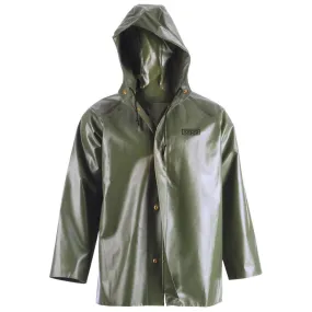 Ranpro Men's Heavy Duty Rain Work Jacket - Canadian PVC/Poly, Cold Flex, Waterproof, Hooded, All-Weather Protection for Tough Jobs | Sizes S-4XL