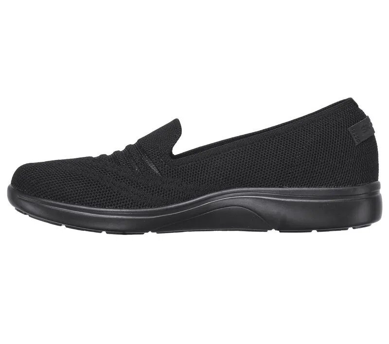 SKECHERS WOMEN'S ARCH FIT UPLIFT-CUTTING EDGE 100% VEGA 136560 BLACK)