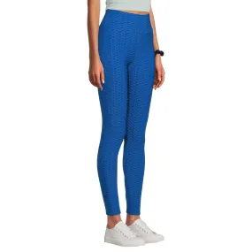 SOBEYO Womens'  Legging Bubble Stretchable Blue