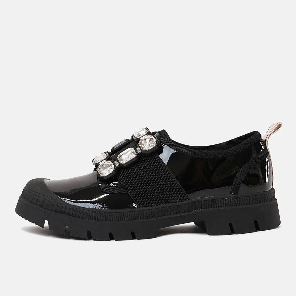 Stay Black Patent Leather Sneakers