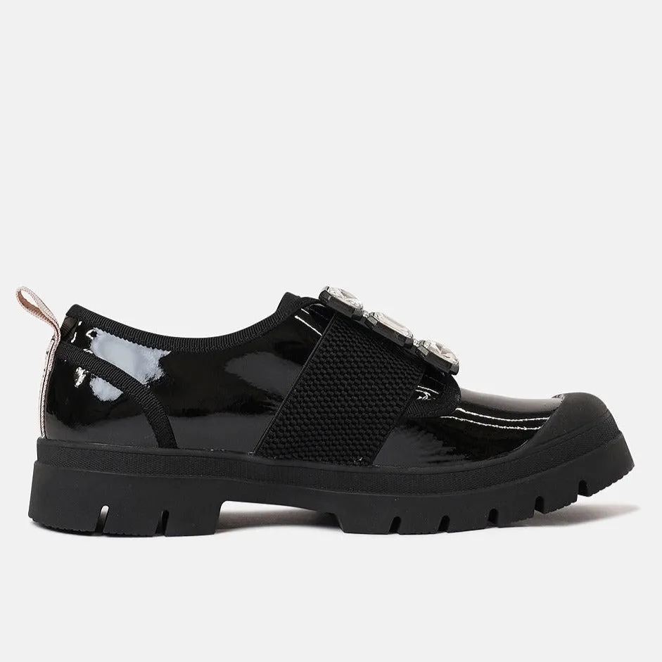 Stay Black Patent Leather Sneakers
