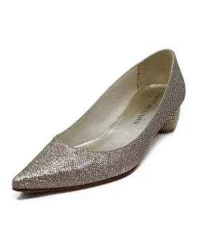 Stuart Weitzman Gold Lurex Heels sz 7.5