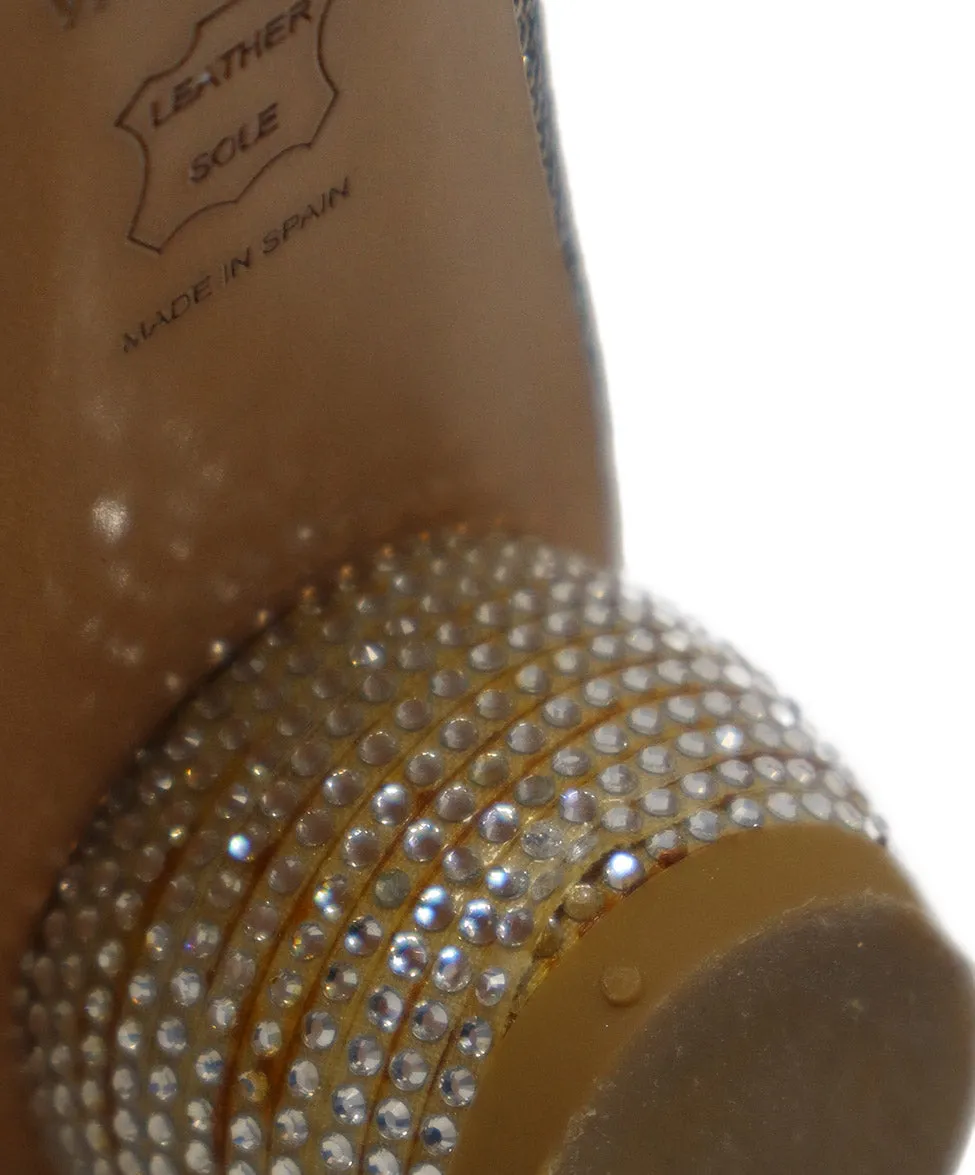 Stuart Weitzman Gold Lurex Heels sz 7.5
