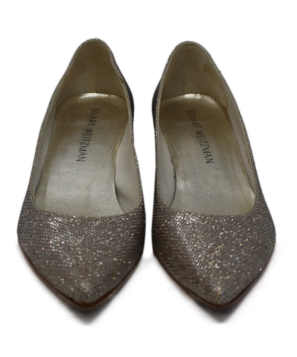 Stuart Weitzman Gold Lurex Heels sz 7.5