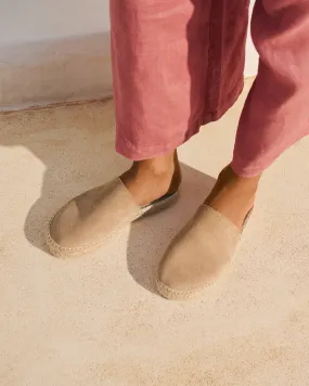 Suede Chunky Mules - W19MH - Hamptons Vintage Taupe