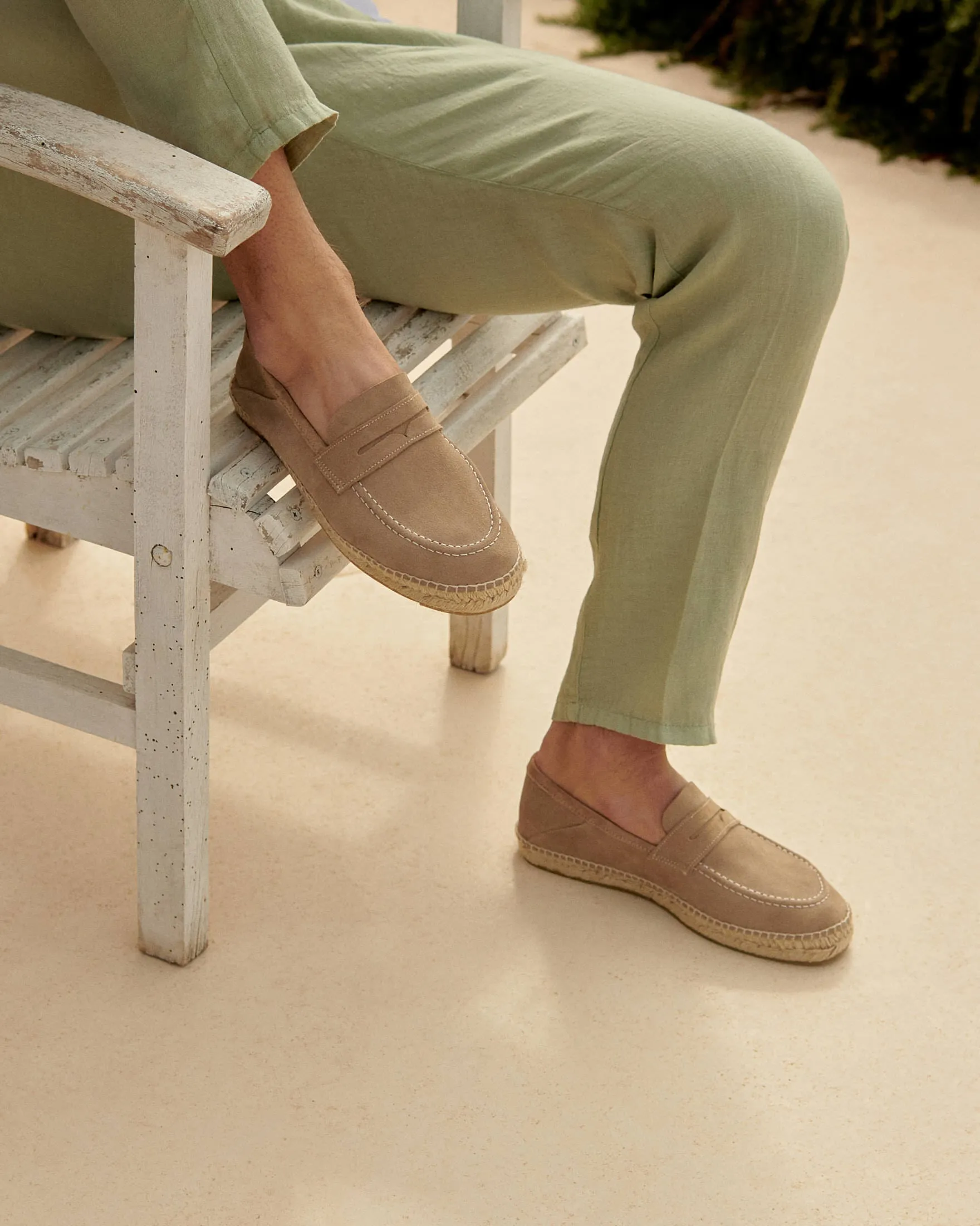 Suede Loafers Espadrilles - W19L0 - Hamptons Vintage Taupe
