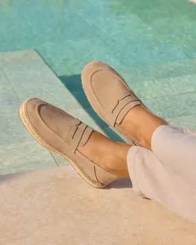 Suede Loafers Espadrilles - W19L0 - Hamptons Vintage Taupe