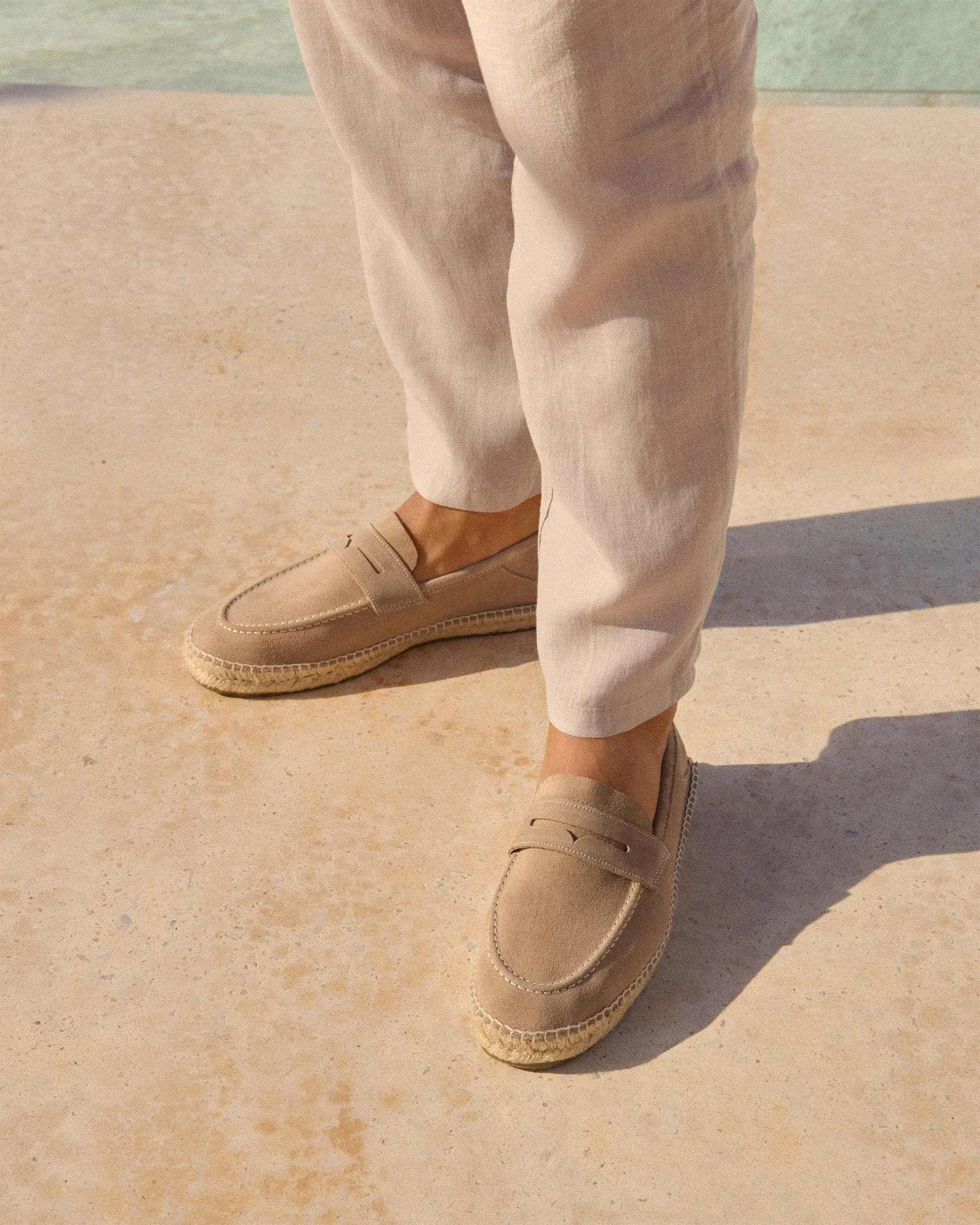 Suede Loafers Espadrilles - W19L0 - Hamptons Vintage Taupe