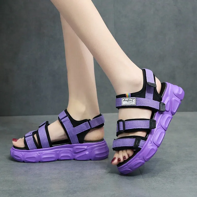 Summer Women Flat Sandals, Flip Flops, Bohemian Beach Slippers.