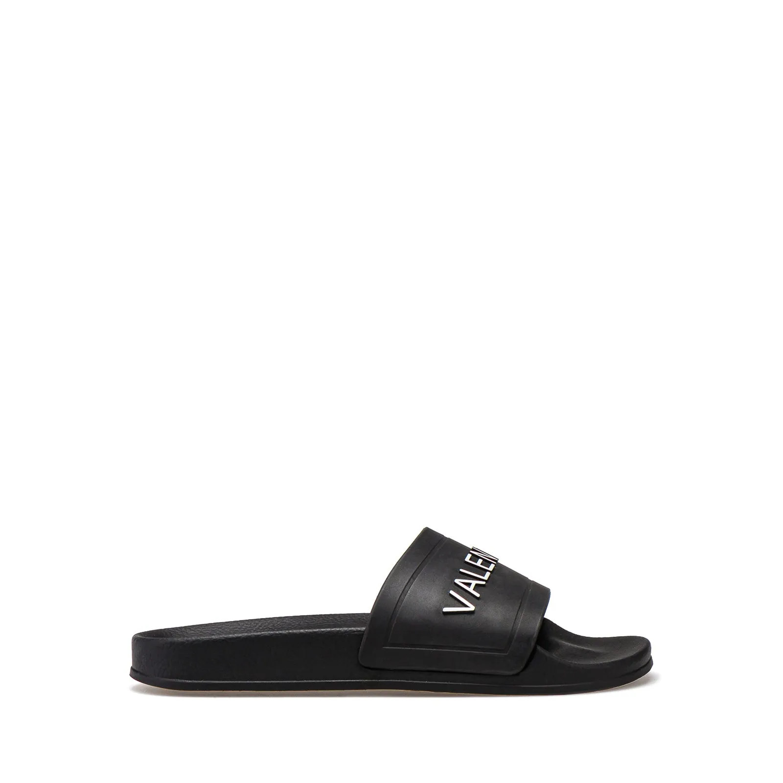 VALENTINO Slider sandal in black PVC