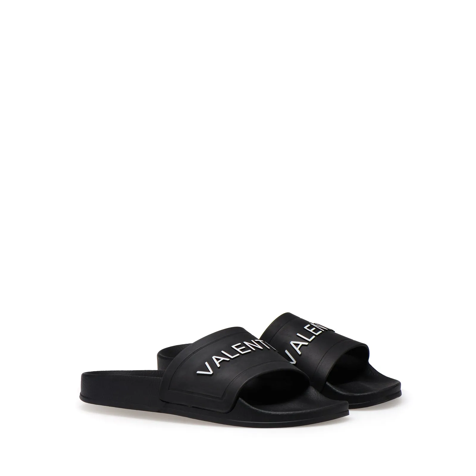 VALENTINO Slider sandal in black PVC