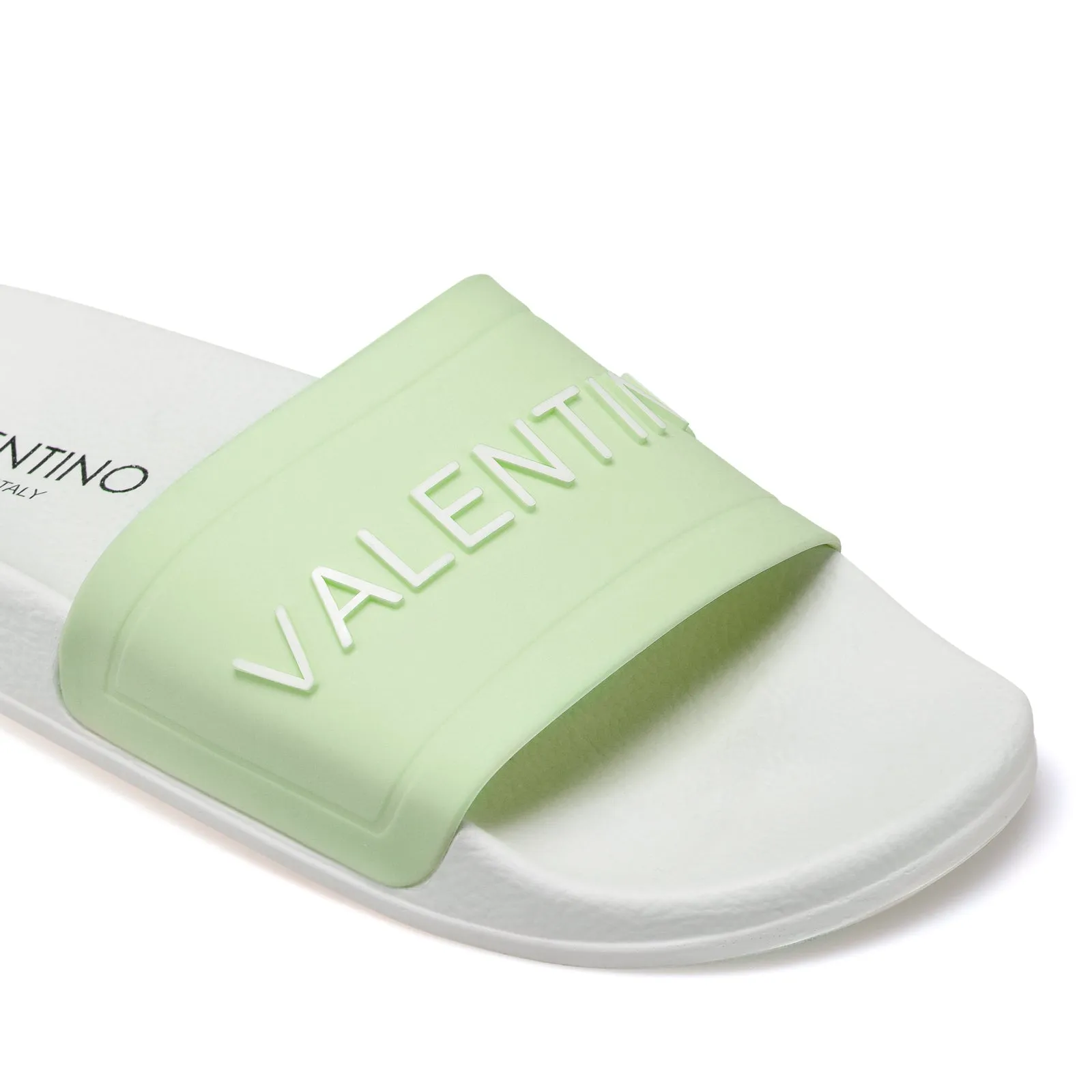 VALENTINO Slider sandal in green PVC