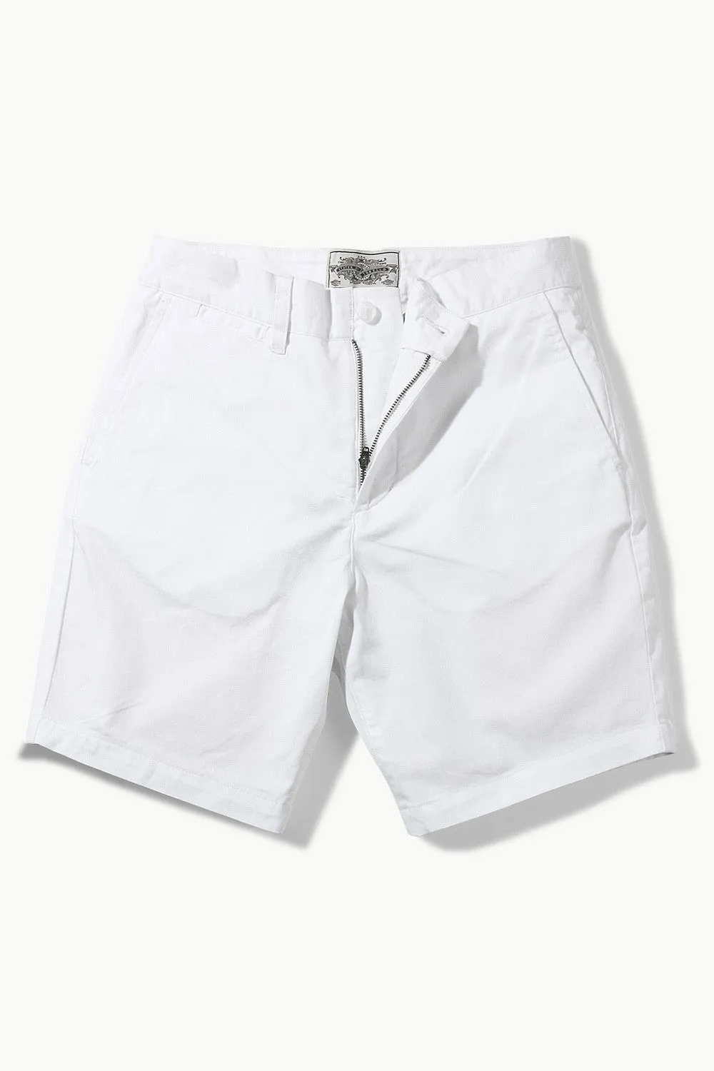 White Twill Summer Chino Shorts