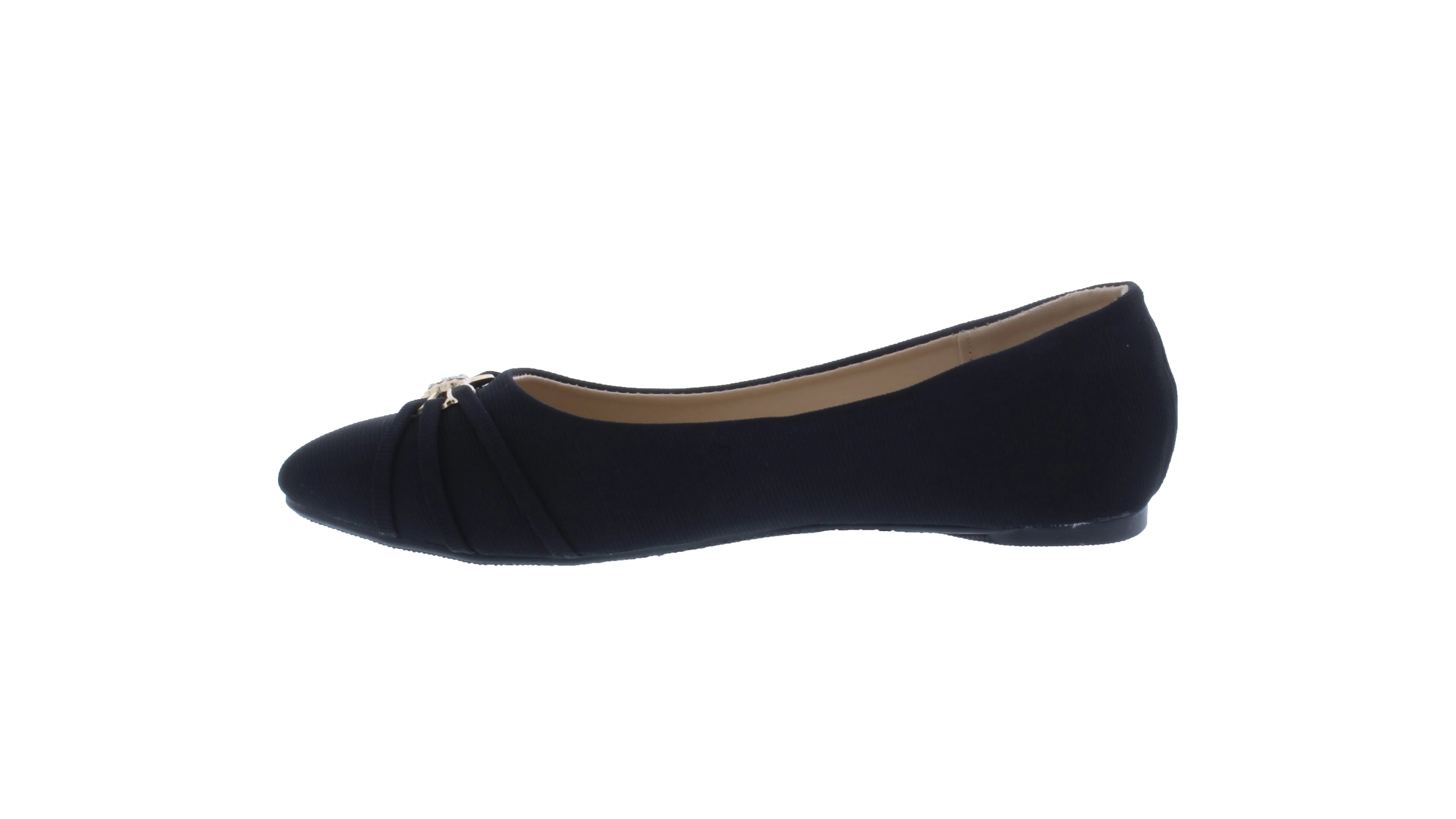 Women Fabric Flat with Rounded Tip