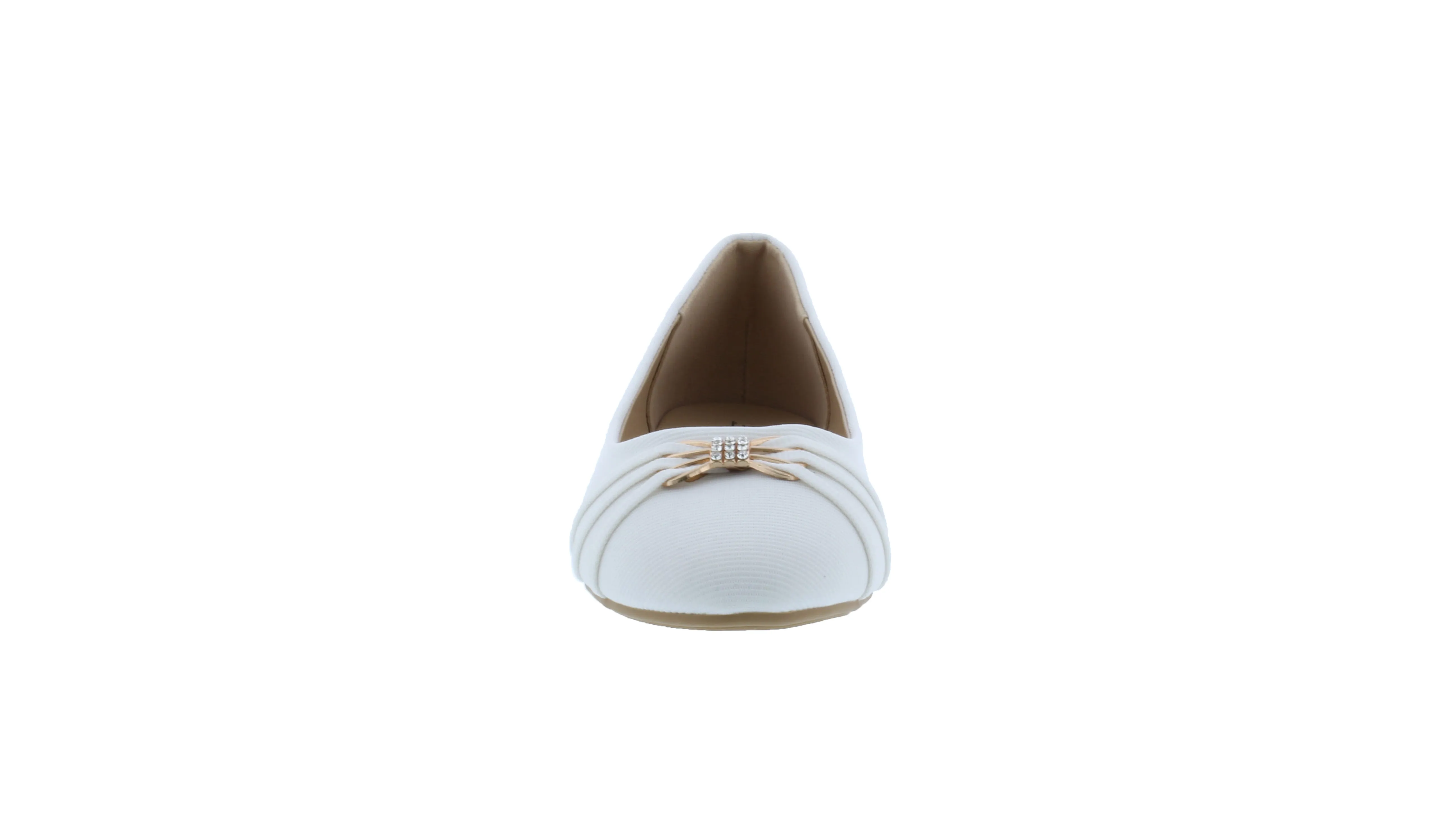 Women Fabric Flat with Rounded Tip