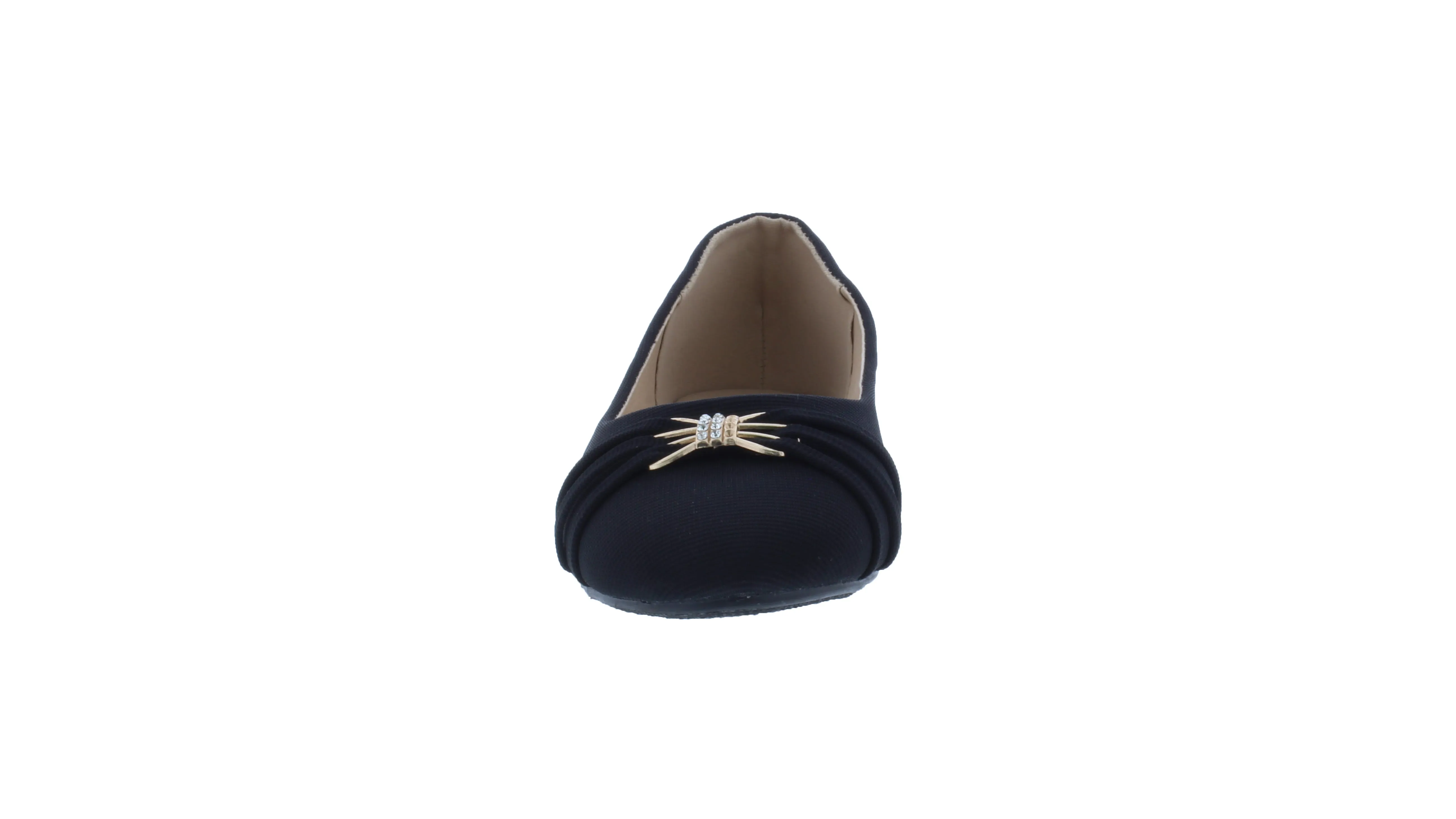 Women Fabric Flat with Rounded Tip