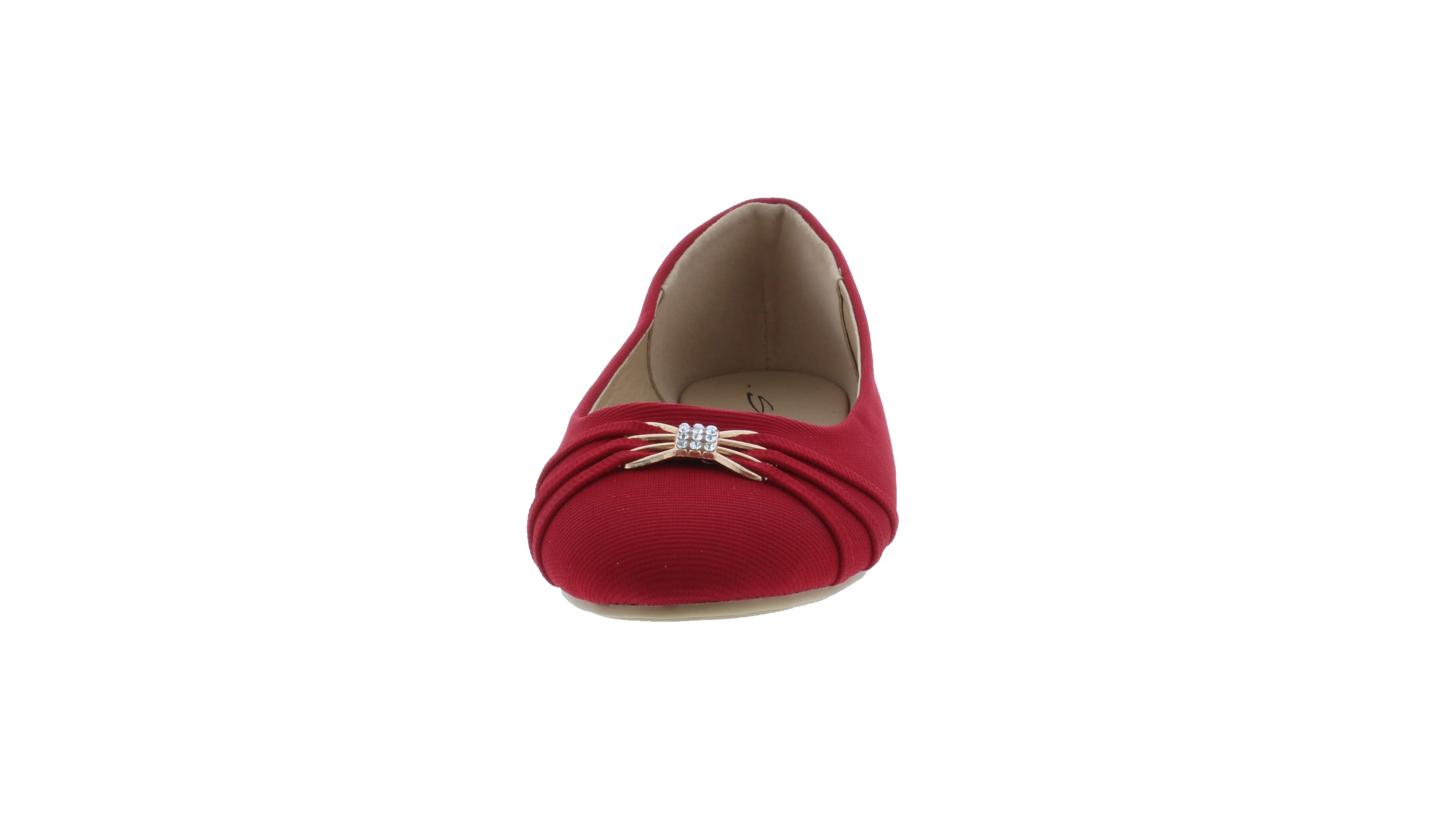 Women Fabric Flat with Rounded Tip